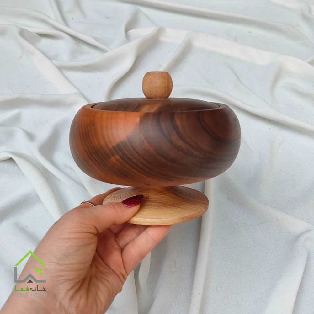 قندان پایه دار چوبی